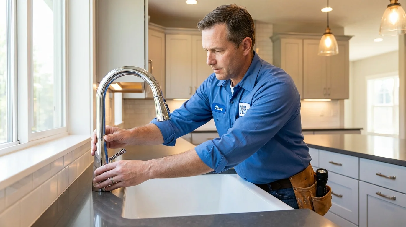 Kitchen faucet installation by Johns Plumbing LLC in Coldspring